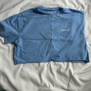 Alphalete crop, size small, baby blue